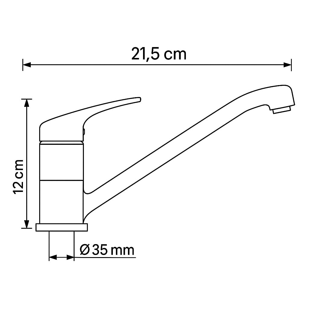 Granitspüle Element mit Abtropffläche 90x50 cm inkl. Armatur & Siphon-Set