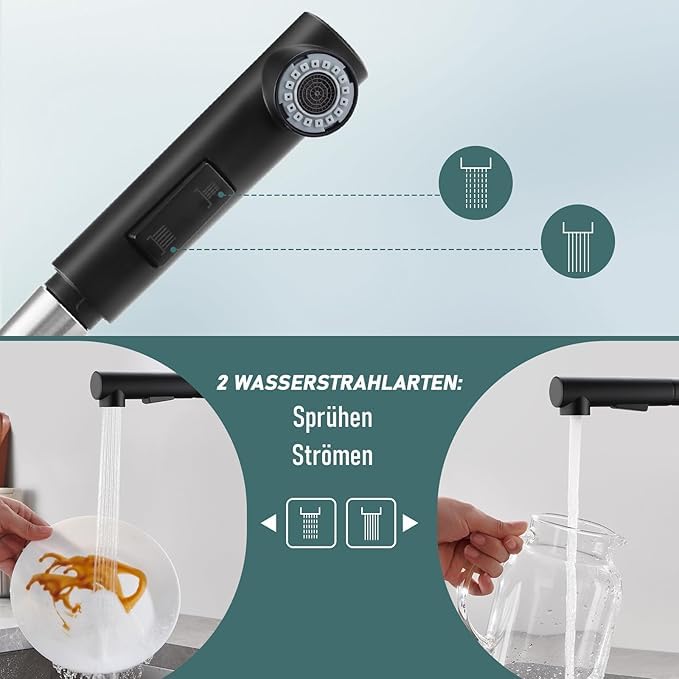 Granitspüle Element mit Abtropffläche 90x50 cm inkl. Armatur & Siphon-Set