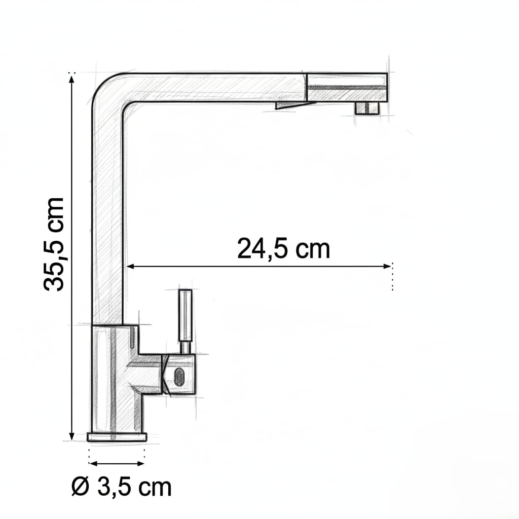 Küchenarmatur mit 360° Schwenkauslauf – Hochwertiger Wasserhahn aus Messing mit Zugbrause & Keramikkartusche