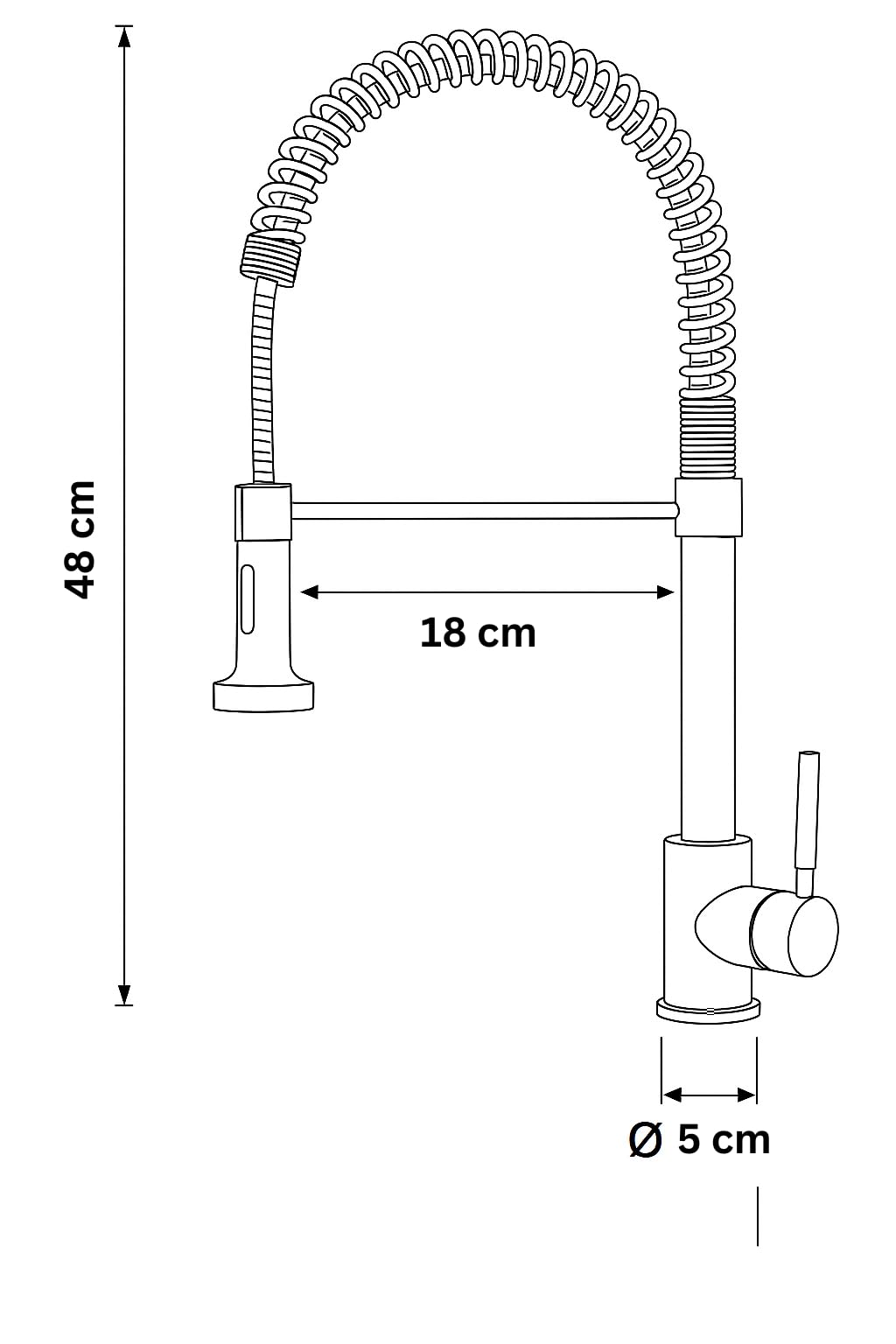 Küchenarmatur mit 360° Schwenkauslauf – Hochwertiger Wasserhahn aus Messing mit Zugbrause & Keramikkartusche