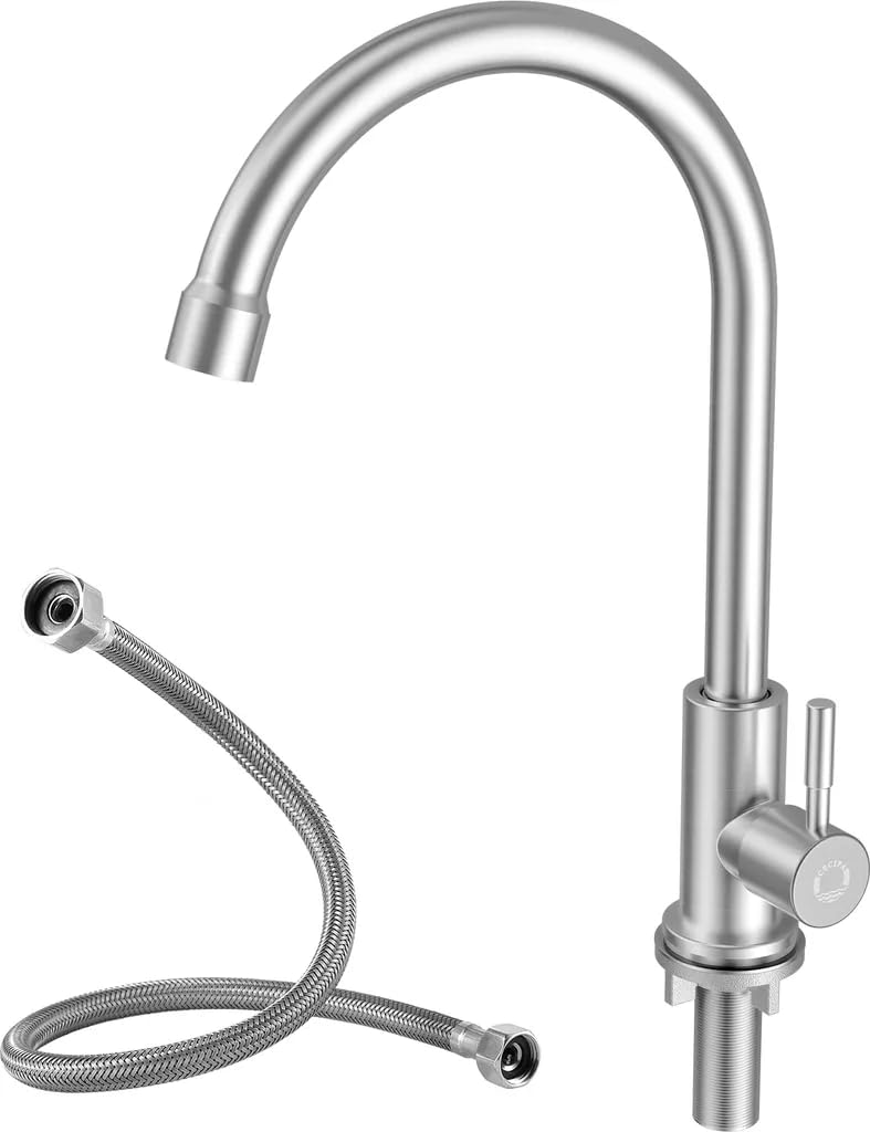 Küchenarmatur mit 360° Schwenkauslauf – Hochwertiger Wasserhahn aus Messing mit Zugbrause & Keramikkartusche