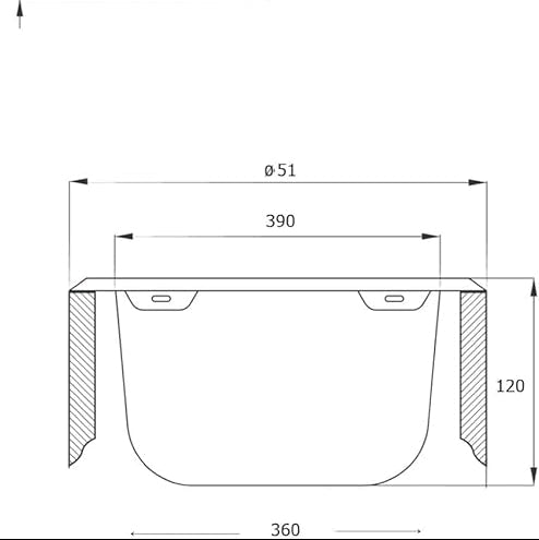 Edelstahlspüle –  Einbauspüle inkl. Siphon-Set Rund (Ø 51 cm)