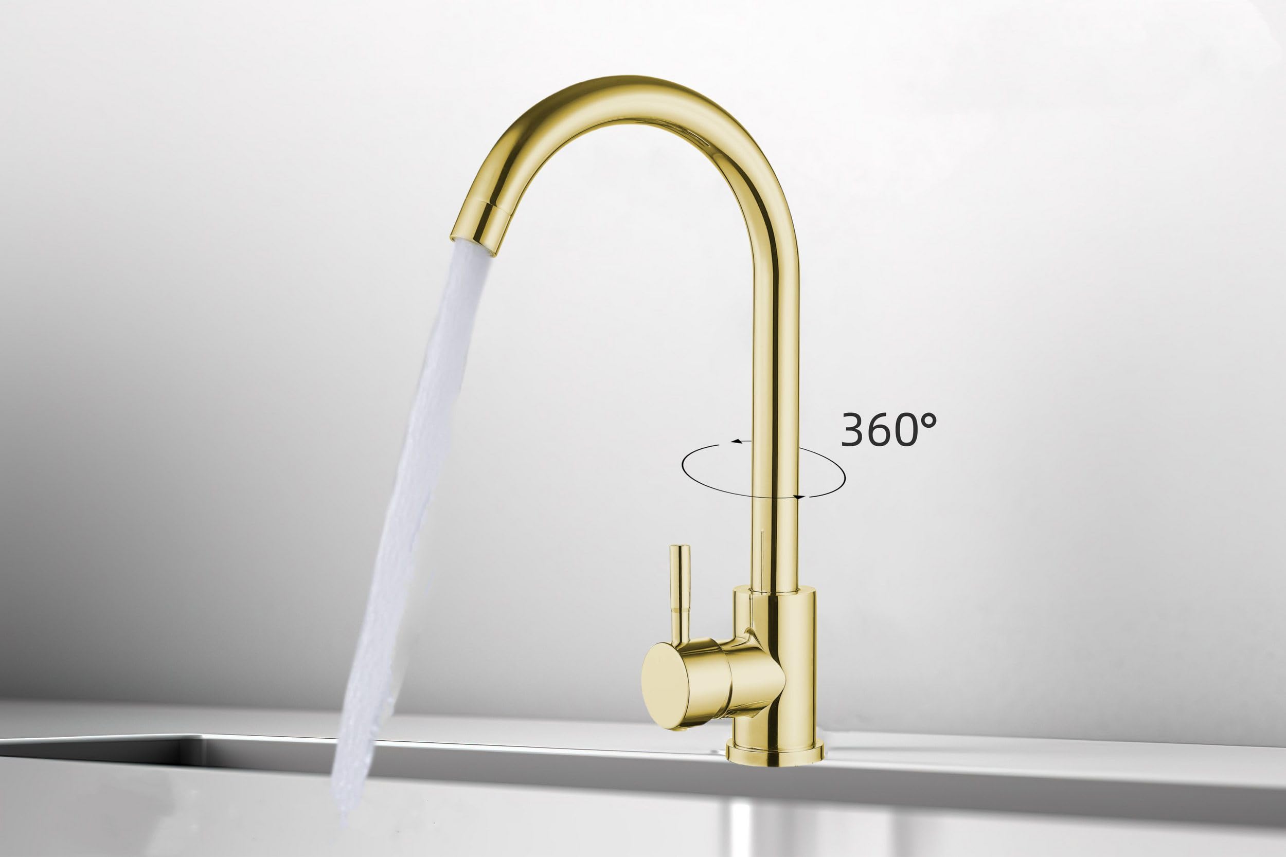 Küchenarmatur Genial – Hochwertige Spültischarmatur aus Messing inkl. Montageset