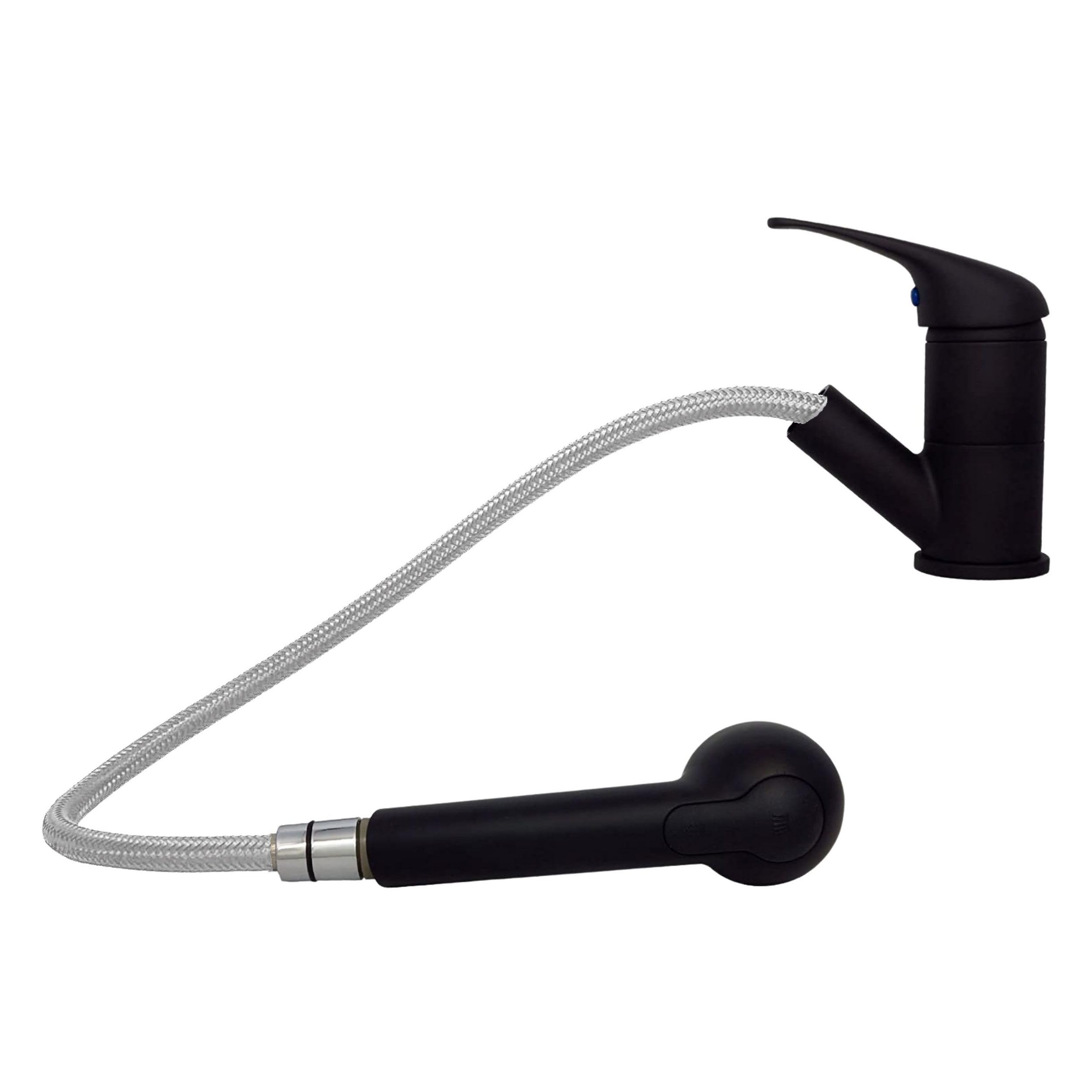 Granitspüle Element mit Abtropffläche 90x50 cm inkl. Armatur & Siphon-Set