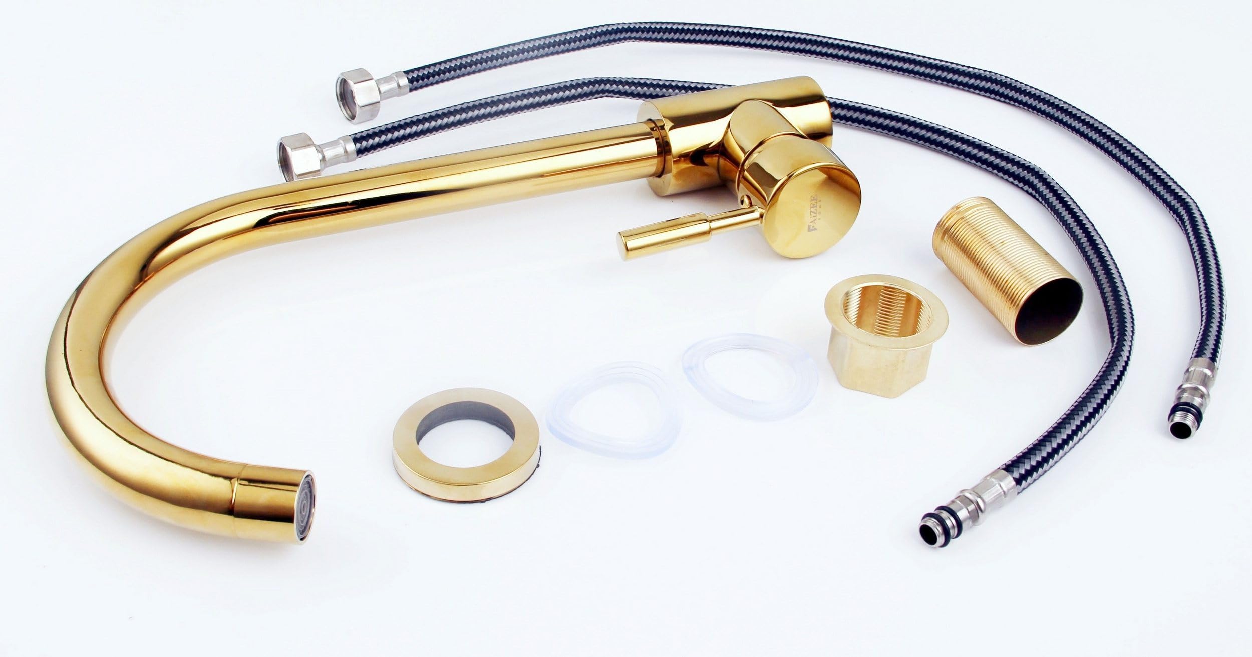 Küchenarmatur mit 360° Schwenkauslauf – Hochwertiger Wasserhahn aus Messing mit Zugbrause & Keramikkartusche