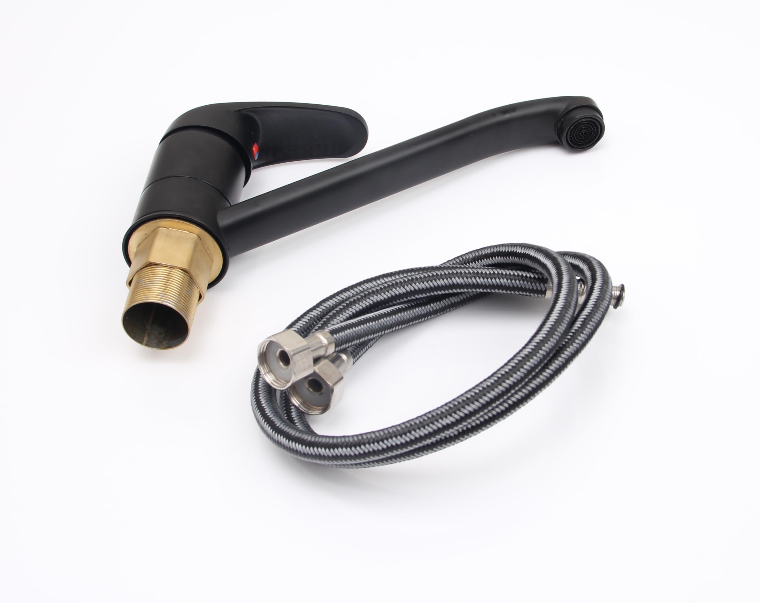 Küchenarmatur mit 360° Schwenkauslauf – Hochwertiger Wasserhahn aus Messing mit Zugbrause & Keramikkartusche