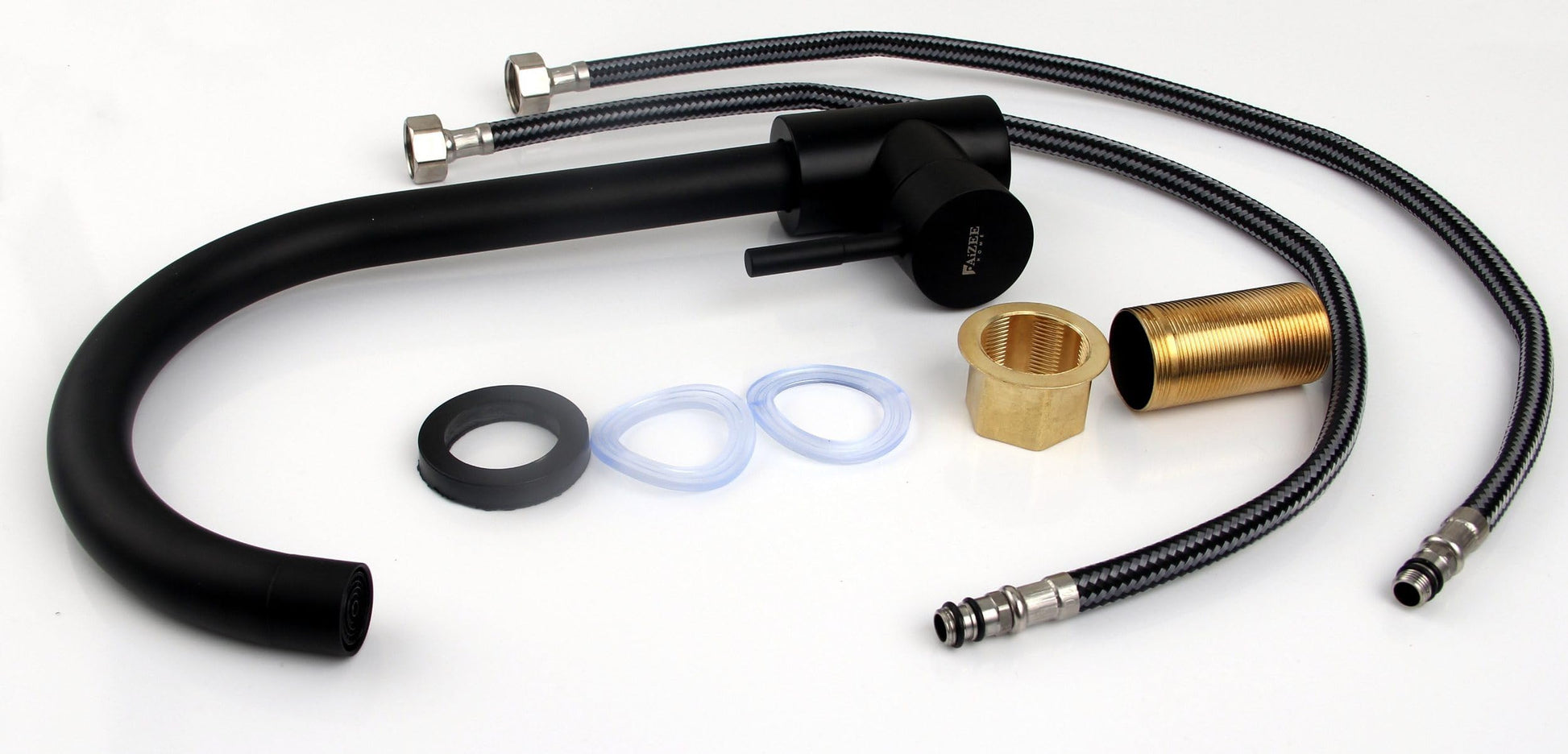 Küchenarmatur Genial – Hochwertige Spültischarmatur aus Messing inkl. Montageset_schwarz