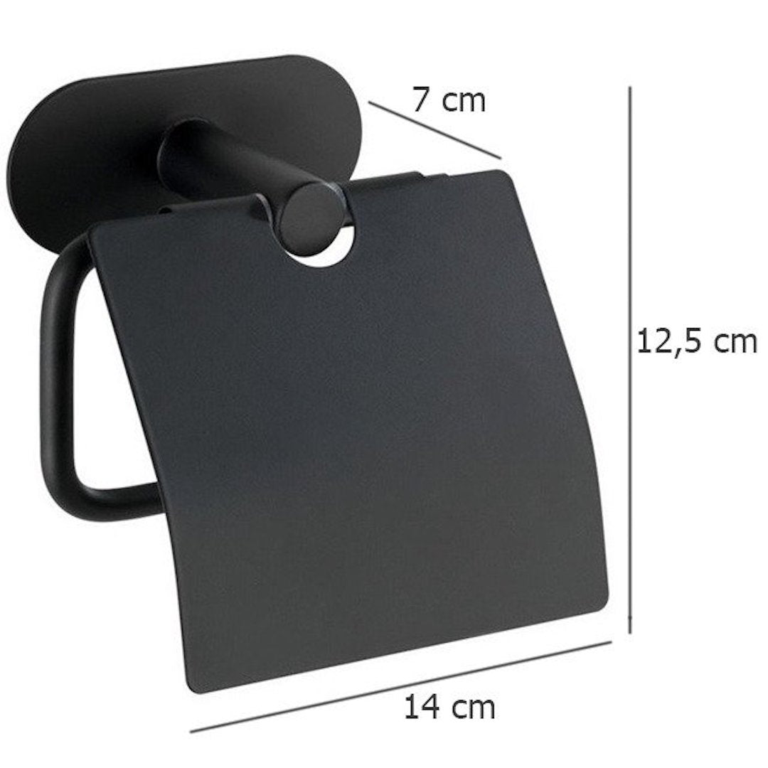 Muro Toilettenpapierhalter Schwarz